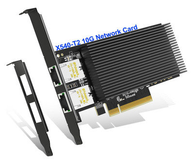 10Gb Dual LAN Network Card PCIe 10G Ethernet Adapter for Server PC Support Linux