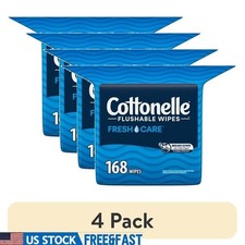 Flushable Wet Wipes 4 Pack Resealable Bag Adult Wipes Septic Safe Gentle Clean