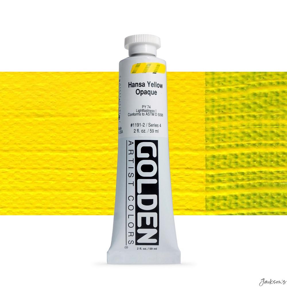 Golden Heavy Body Acrylic Paint 59ml Tube Hansa Yellow Opaque For Artists