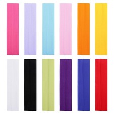 12 PCS Women Yoga Hair Bands Soft Elastic Headbands Fabric Cloth 12 Colors