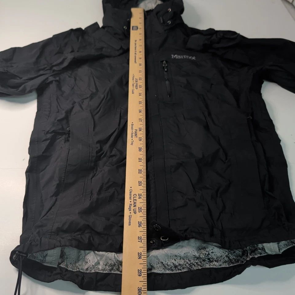 Membrain Marmot Mens Small Black Jacket Rain Ski Detachable Hood - Image 2 of 4