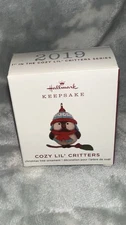 2019 Hallmark COZY LIL' CRITTERS Mini BIRD Miniature Ornament #1 First Series