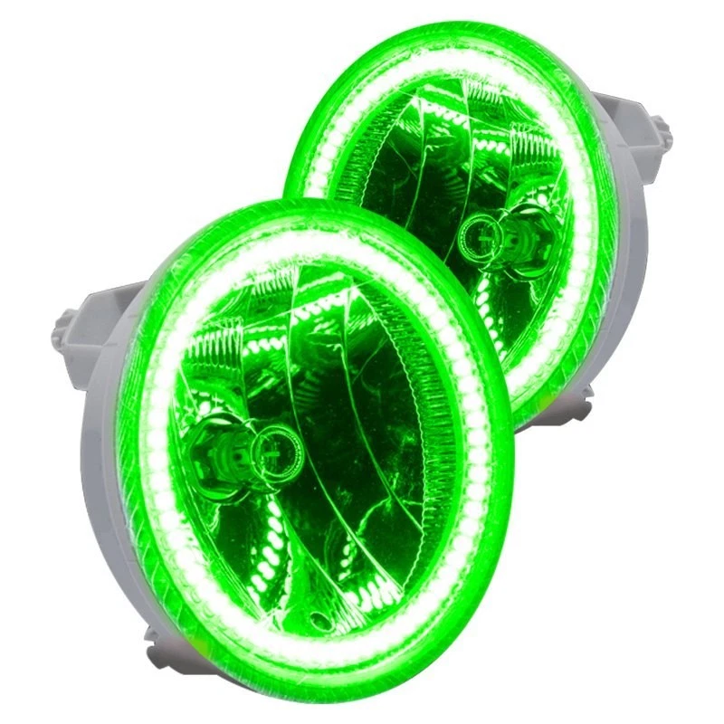 LED Fog Lights Halo Ring Lights Green For 2010-2013 Chevrolet Camaro Foto 3 de 4