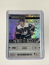 2023 Upper Deck Credentials Vincent Iorio #173 Rookie Debut Ticket Capitals NHL