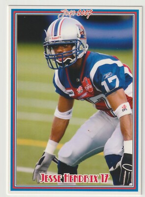 2007 Jogo CFL Jesse Hendrix Rookie  #22 Montreal Alouettes Eastern Washington