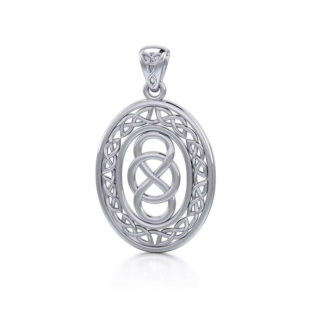 Celtic Endless Knot 925 Sterling Silver Pendant Fine Ancestry Heritage ...