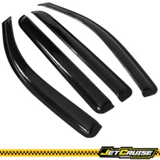 Fits 14-19 Silverado GMC Sierra Crew Cab Acrylic Window Visor Rain Sun Guard 4Pc