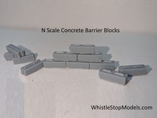 N Scale Concrete Barriers N2212