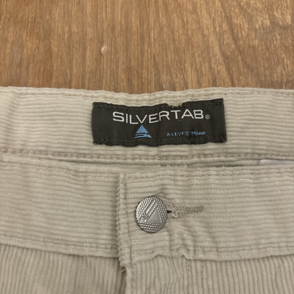 Vintage Levi's Silver Tab Corduroy Pants Mens 34x34 Carpenter Baggy