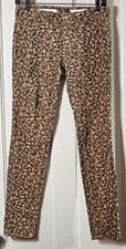 Pilcro The Letterpress Serif Corduroy Pants Size 26"x29" Petite Skinny Floral
