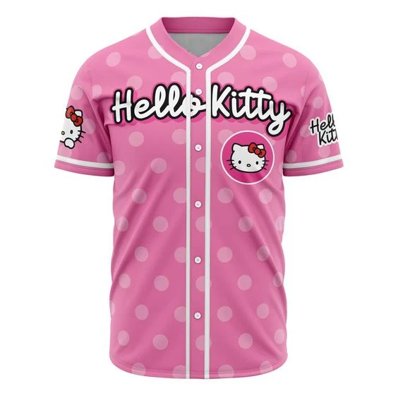 Hello Kitty Sanrio Baseball Jersey Printed Baseball Jersey