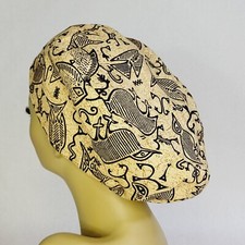 Women Scrub Hat, Surgical Cap, Ethnic Scrub Cap, Nurses Hat, Medical, USA Made