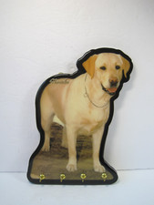 Labrador Retriever Lacquered Wood Leash Key Holder Key Hanger Florida 10" x 7"