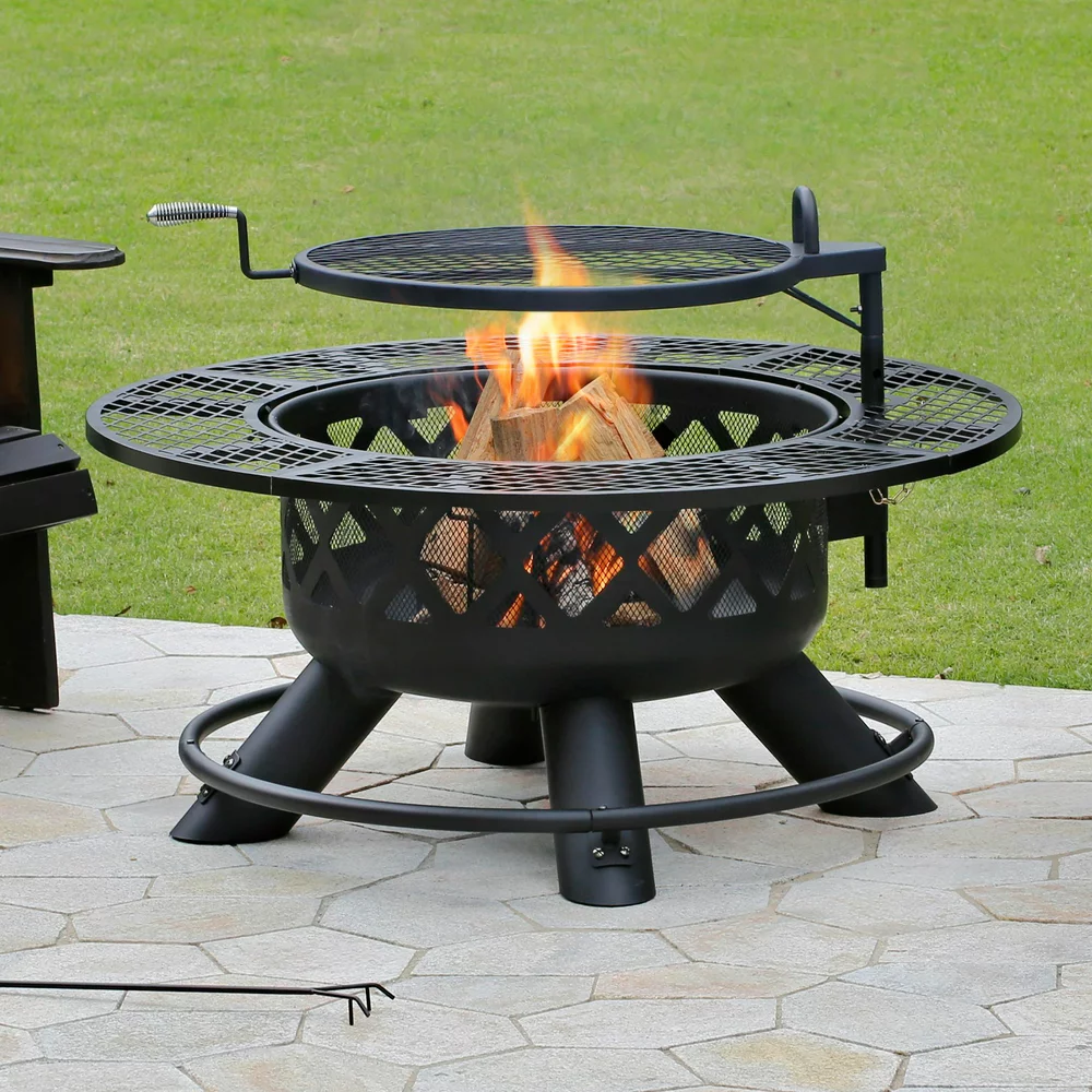 40In Ranch Fire Pit, Outdoor Heating & Cooking, Patio & Garden, Round