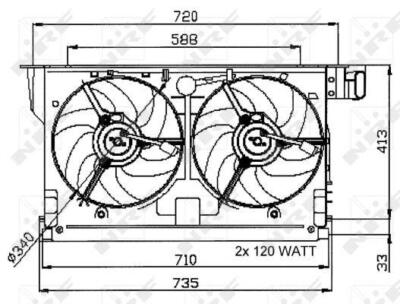 Fits Citroen Berlingo 1996-2006 Peugeot Partner 1996-2008 Engine Cooling Fan DPW