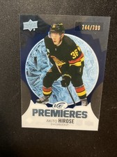 23-24 UD ICE Hockey Rookie Premiers Clear Cut 213 Akito Hirose /799