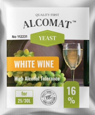 Weißweinhefe Alcomat White Wine Yeast HAT 16% Gärhefe Wein Weinhefe Weißweine