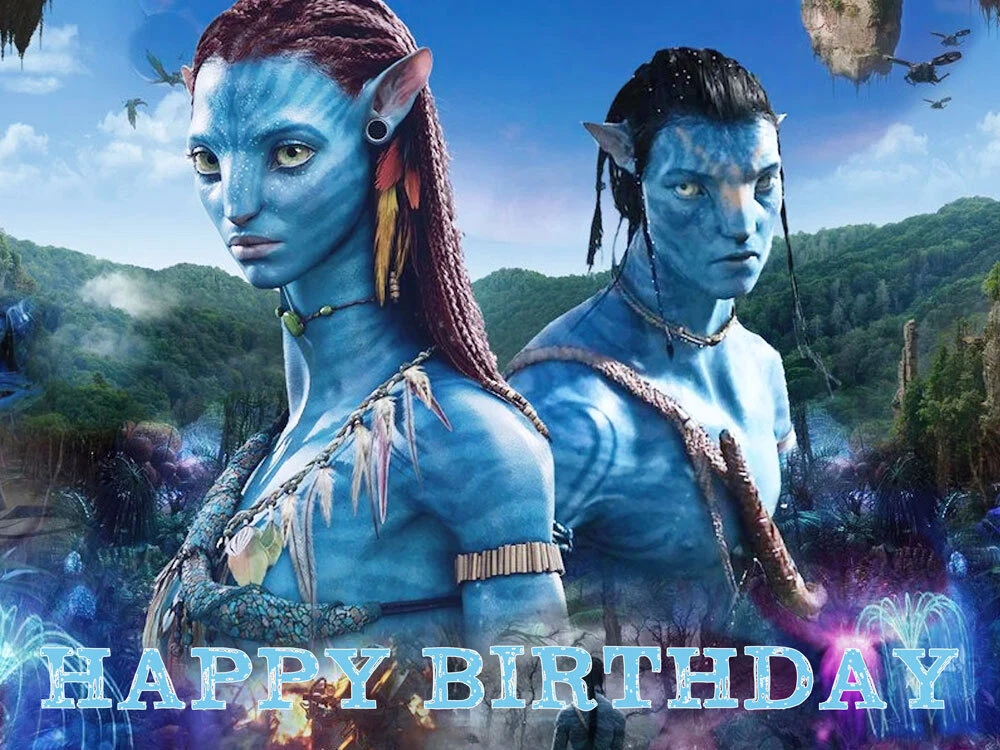 Avatar Backdrop Happy Birthday Banner Party Supplies Vinyl Poster 7*5ft