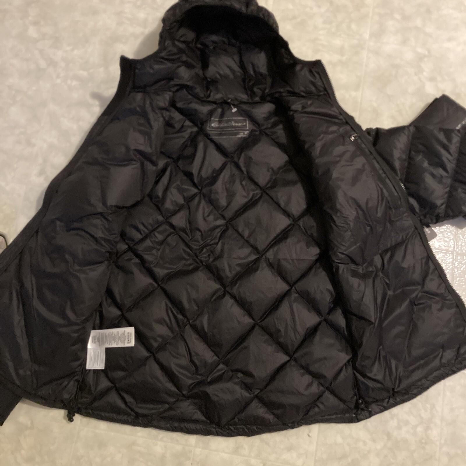 Eddie Bauer Cirruslite Skylighter Down Hoodie Jacket Black Medium M | eBay