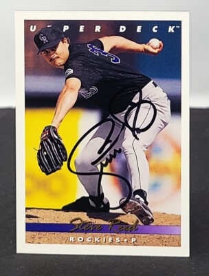 STEVE REED Signed Autograph 1993 Upper Deck Baseball Card #752 Colorado ...
