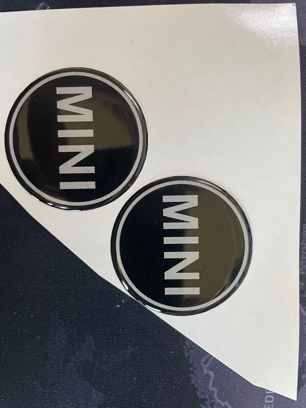 STEMMA PER MINI COOPER ADESIVO LOGO FREGIO COFANO ANTERIORE POSTERIORE 2 PEZZI - Immagine 2 di 2