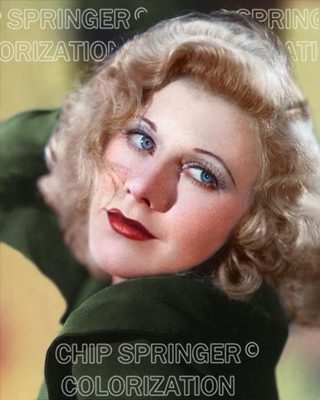 ginger rogers green dress GINGER ROGERS IN FOREST GREEN DRESS 8X10 BEAUTIFUL COLOR PHOTO BY CHIP  SPRINGER