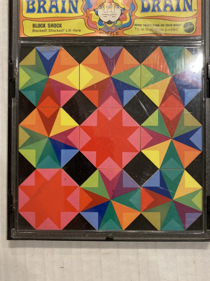Rompecabezas Block Shock Psychadelic Brain Drin 1969 de Mattel de colección rompecabezas Foto 3 de 4