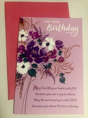 Happy Birthday Religious May God Fill Your Heart With Joy Greeting Card Love