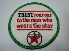 Vintage TEXACO "Trust Your Car" Embroidered Sew On Uniform-Jacket Patch 3"