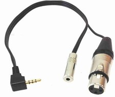 iPhone/iPad Microphone Adapter Cable with XLR Female Headphone Jack