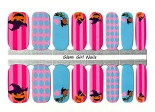 Jack O Lantern Halloween Nail Polish Strips / Nail Wraps / Nail Sticker