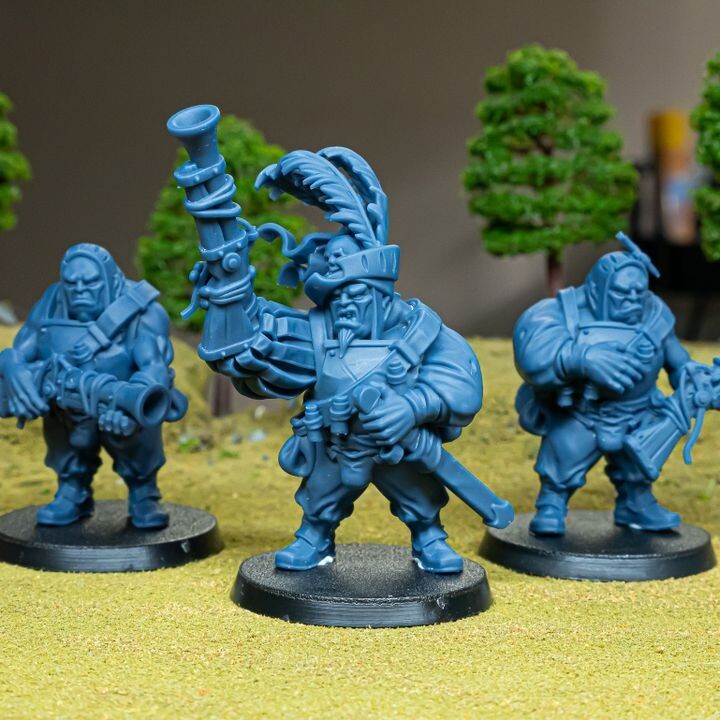 Sunland Ogres with Blunderbuss - Highlands Miniatures 28mm