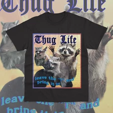 Thug Life Hug Life T-Shirt Leave the "T" Funny Meme Retro Vintage Sweater Shirt