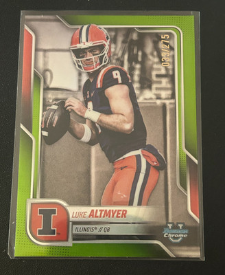 2025 Bowman University Chrome - Luke Altmyer #17 Lime Green Refractor /275 (RC)