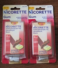 Nicorette 4 mg Nicotine Gum Pocket Pack, , Cinnamon Surge, 20 Ct -2 Pks -SEALED