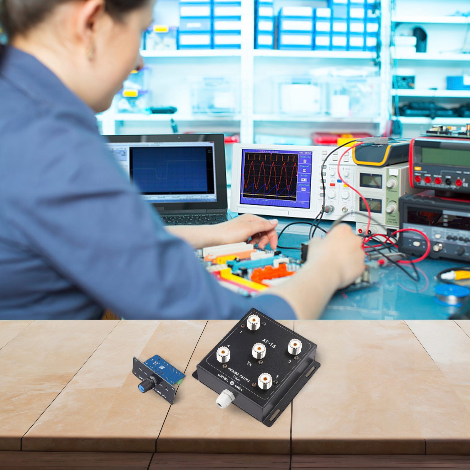 Multi Band 4 Way Coax Switch With Remote Control For 1 8 To 60MHz Operations