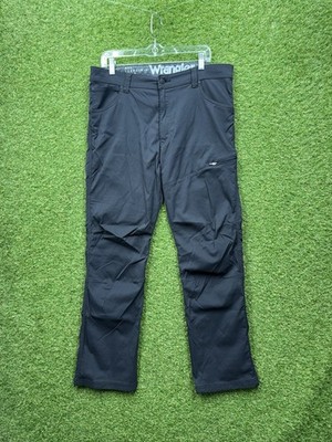Wrangler ATG Outdoors Pants Mens 34x32 Black Stretch Hiking Working Canvas