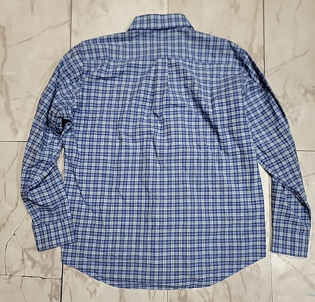 Peter Millar Performance Checkered Blue Button-Up… - image 7