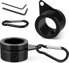 2 Pack Aluminum Alloy Flag Pole Rings, 360 Degree Rotating Flagpole Flag Mountin