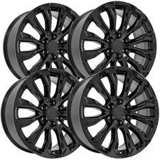 Set Of 4 Oe Wheels Cv30 22x9 6x5.5 28mm Gloss Black Wheels Rims 22 Inch