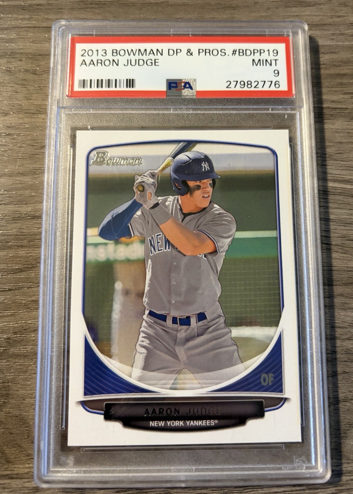 Aaron Judge 2013 Bowman Draft Picks #BDPP19 PSA 9 MINT Yankees Pre-Rookie view 1