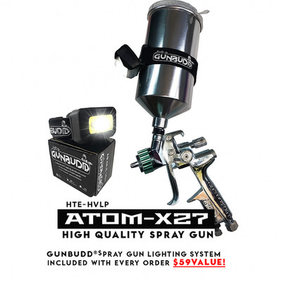 Atom X27 Auto Body HVLP Spray Gun   Professional Car Paint Applicator