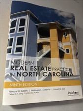 MODERN REAL ESTATE PRACTICE IN NORTH CAROLINA, 9TH EDITION By Wellington J. VG