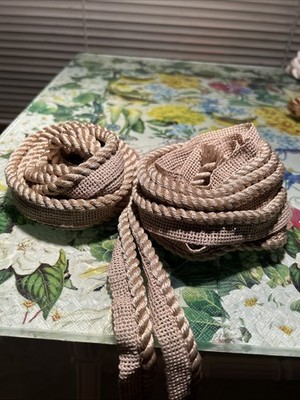 Upholstery Braid Twisted Cord Trim. Medium Thick Pale Gold 9.25Yds Vtg