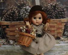 VOGUE Ginny Doll Vintage Auburn BKW 1950's  Ginger Brownie Outfit