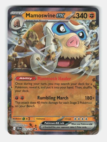 Mamoswine ex 079/159 Double Rare Journey Together Pokemon Holo Near Mint