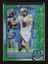 2021 Bowman U Connor Bazelak Chrome Green Shimmer /99 Missouri Tigers #84