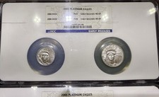 2006 $50 & $25 American Platinum Eagle NGC MS69 2pc .75 oz Platinum Set 3333.32 per troy oz