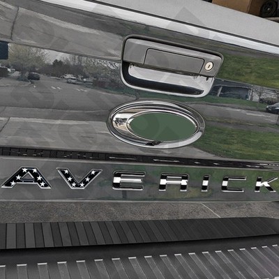 3D Tailgate Letter For Maverick 2022-2025 Black USA Flag Rear Embelm Nameplates