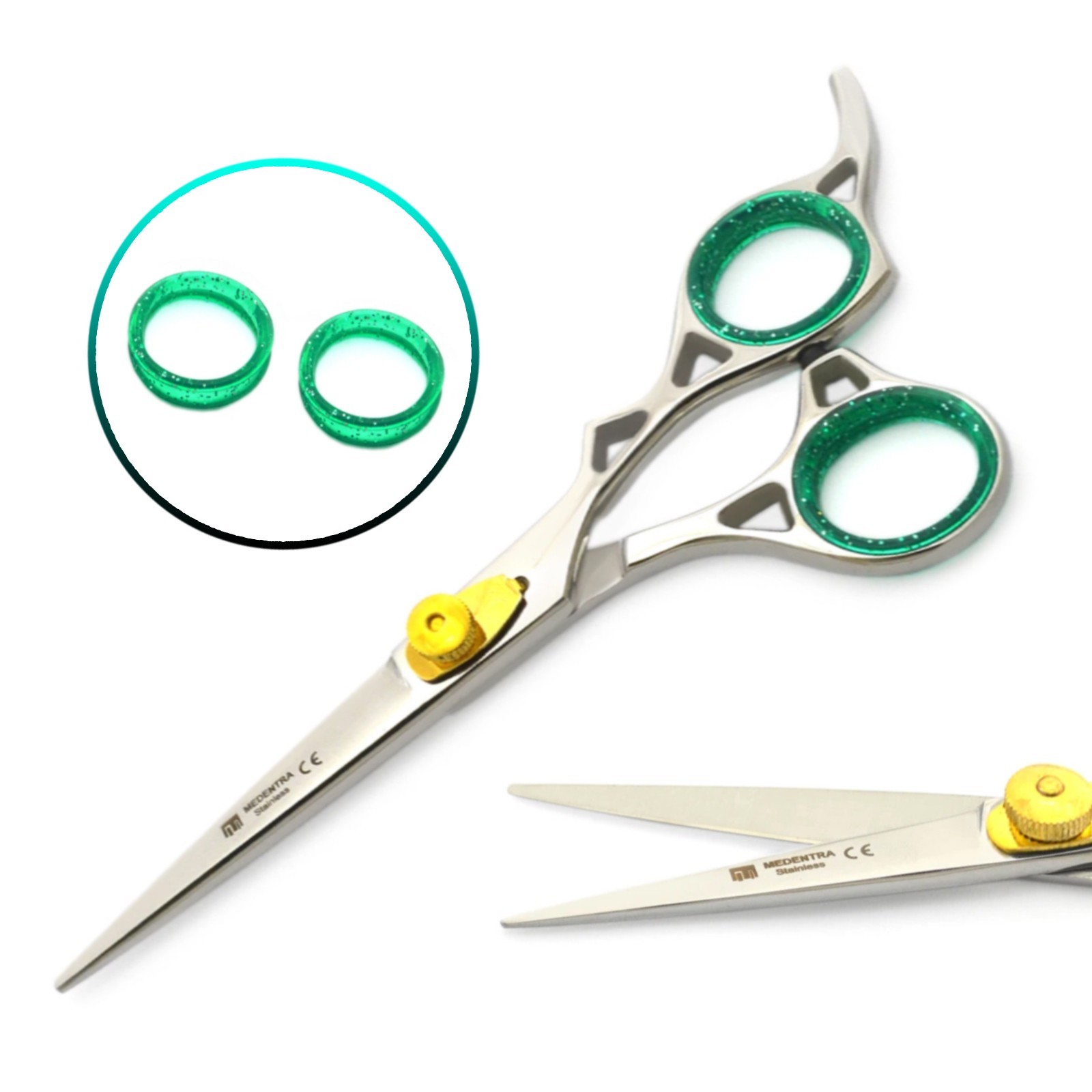 Barbers Hair Cutting Styling Mustache Scissor Beard Trimming Scissors for Men CE
